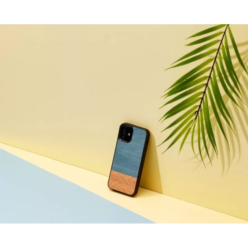Telefono dėklas man and wood, skirtas iPhone 12 mini — džinsinė juoda