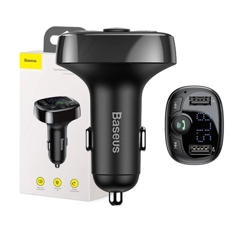 FM siųstuvas Baseus SUP0004410 87,5–108 MHz Bluetooth USB Juodas