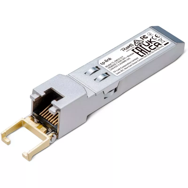 TP-Link 10G BASE-T RJ45 SFP+ modulis, varinis, 10300 Mbit/s, RJ-45, 100 m, 10 Gigabit Ethernet, IEEE 802.3, IEEE 802.3ab, IEEE 802.3an, IEEE 802.3bz