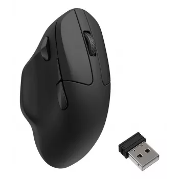 Belaidė pelė Keychron M7 8K juoda — kompaktiškas ergonominis dizainas, įkraunama