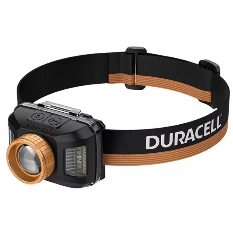 Duracell DH400 žibintuvėlis ant galvos juodas, oranžinis