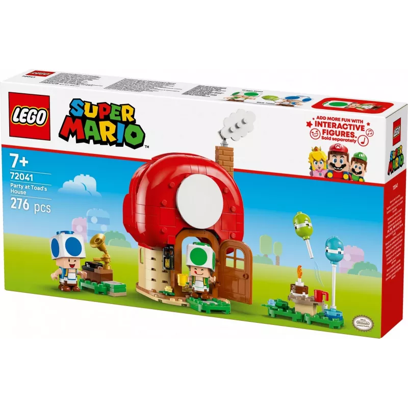 Konstruktorius LEGO Super Mario Vakarėlis Toado namelyje rinkinys 72041 su interaktyviomis žaidimo funkcijomis