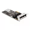 DeLOCK PCI Express x4 kortelė 4 x RJ45 Gigabit LAN RTL8111 - PCIe - RJ-45 - PCIe 2.0 - Sidabrinė - PC - Windows 10 - Windows 11 - Windows 8.1 (88618)