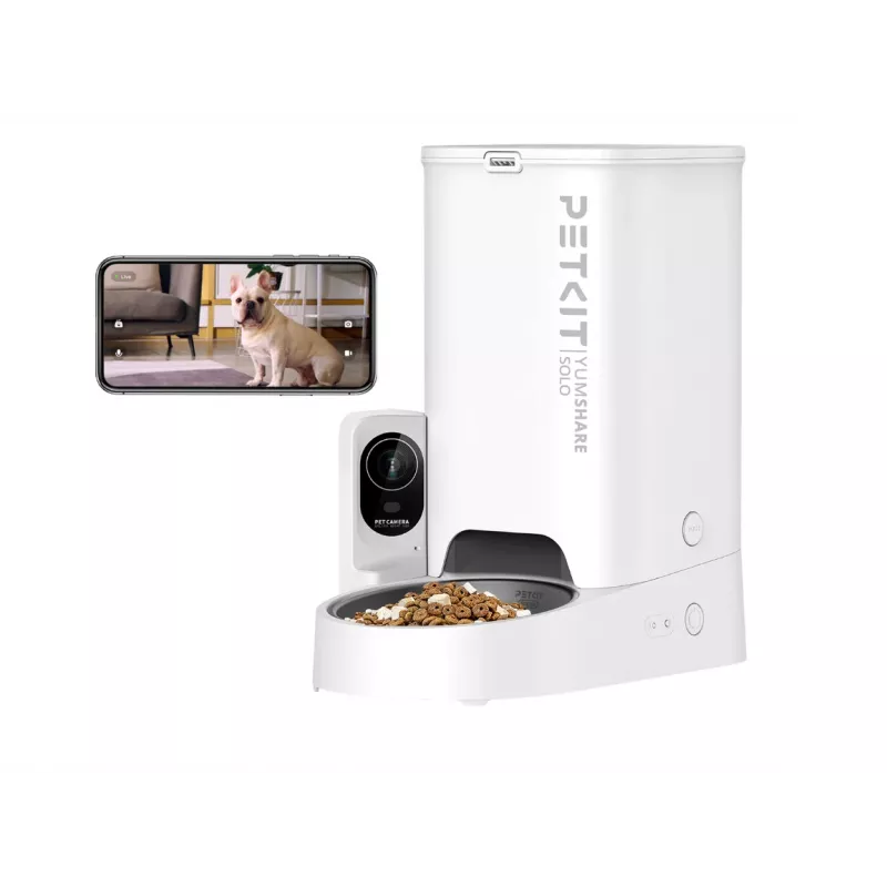 Automatinė gyvūnų ėdalo dalytuvė PETKIT P571 su kamera, 3 l talpa, balta