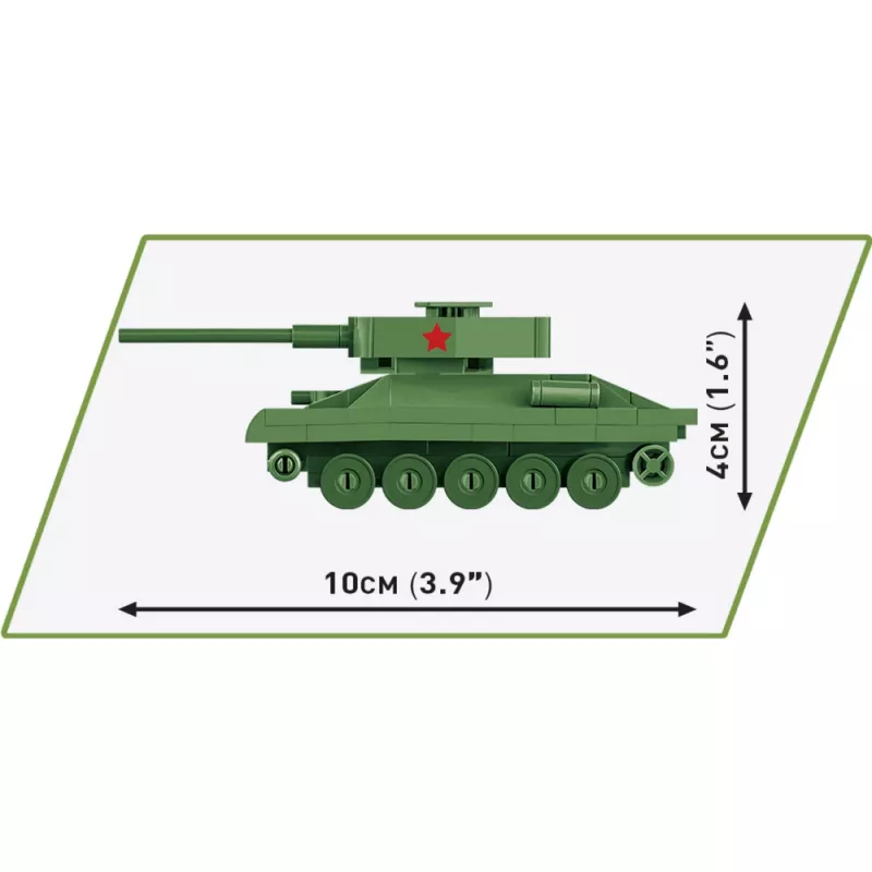Konstruktorius Cobi T-34-85 tanko modelis — 110 dalių, amžius 6+, žalias