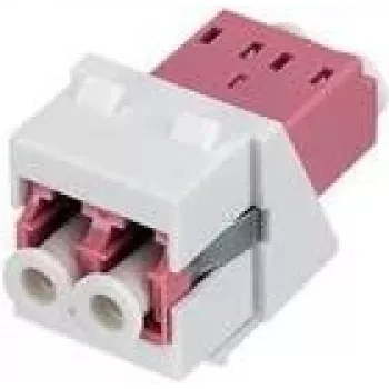 Rutenbeck Keystone modulis KMK-LC-D OM4 baltas — LC Duplex OM4 pluošto įdėklas