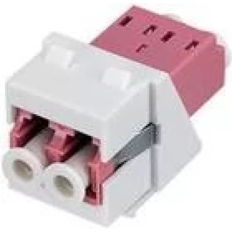 Rutenbeck Keystone modulis KMK-LC-D OM4 baltas — LC Duplex OM4 pluošto įdėklas