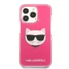 Karl Lagerfeld KLHCP13XTPECPI Iphone 13 Pro Max 6.7 kietas dėklas Fuchsia/FUSCHIA Choupette Head