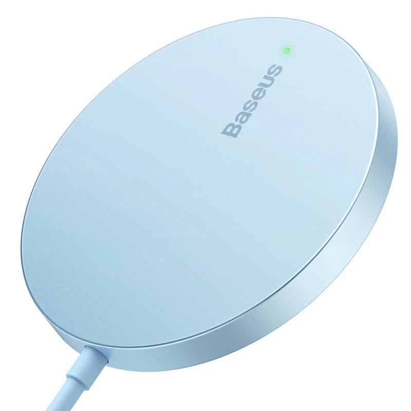 Belaidis įkroviklis Baseus Simple Mini3 15W USB-C, mėlynas — belaidis įkrovimo kilimėlis