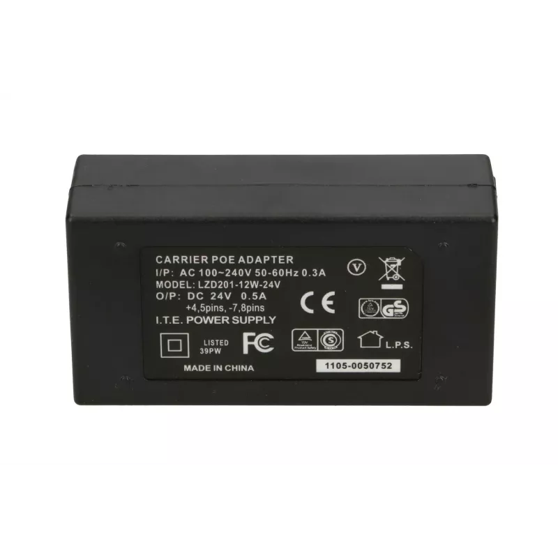 Extralink PoE maitinimo blokas POE-24-12W 24V 0,5A 12W su kintamosios srovės laidu