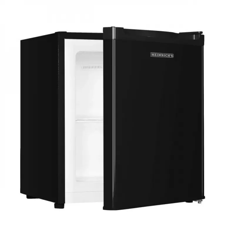 Statinis šaldiklis HEINRICH'S HGB 5088 SW DF — vertikalus šaldiklis, 33 L naudingoji talpa, 220–240 V, 50 Hz, 470×440×510 mm, juodas