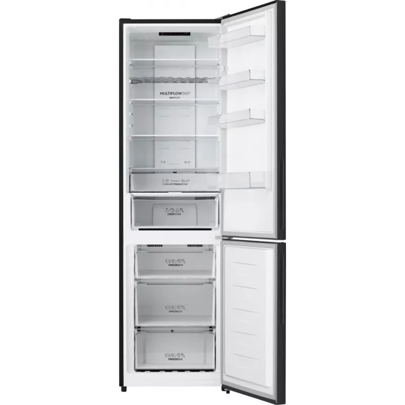 Šaldytuvas-šaldiklis Gorenje NRK620EABG4, atskirai stovinti apatinė šaldymo kamera, 336 L bendra talpa, 2004 mm aukštis, A+ energija