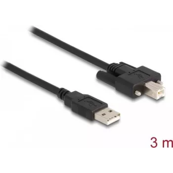 DeLOCK USB 2.0 laidas Type-A (kištukas) į Type-B (kištukas) su varžtais, 3 m