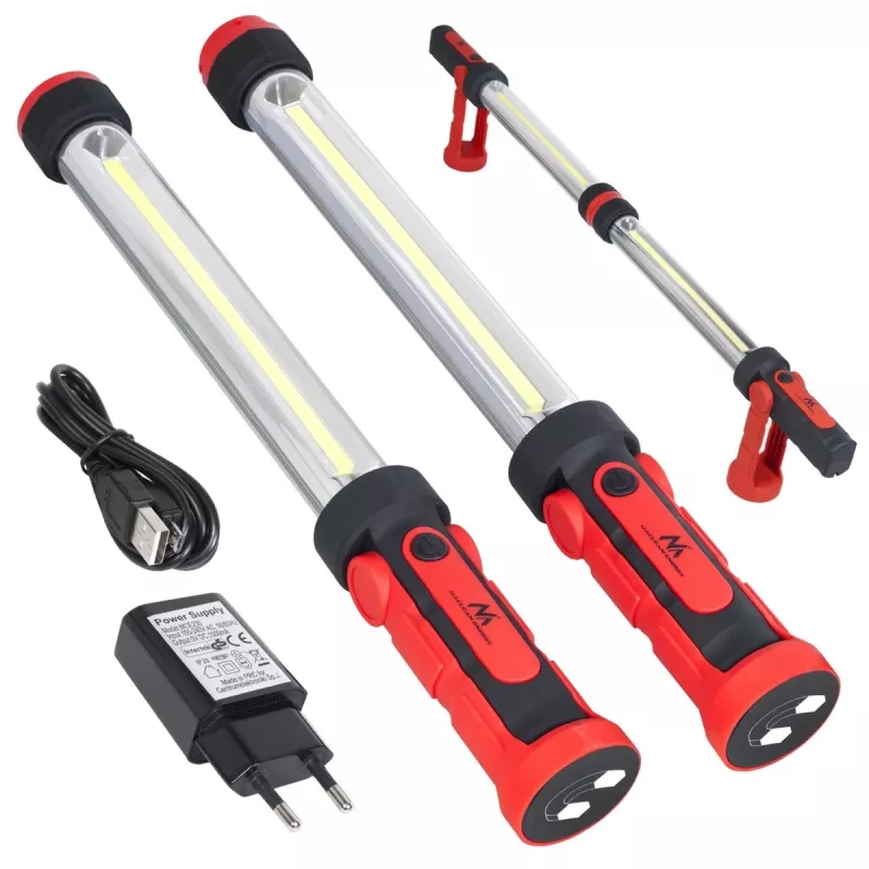 MCE230 Cob LED Xxl 2X workshop lamp magnetic hook Dual Modes 1200 Lumens Maximum - Maclean