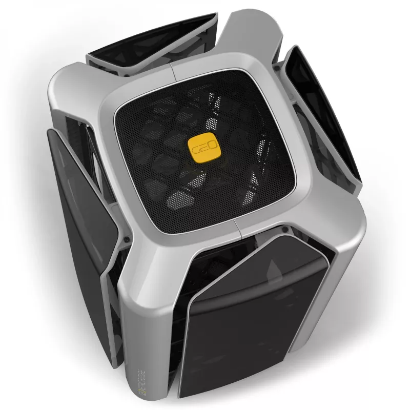 Kompiuterio korpusas Geometric Future M2 THE ARK Case TG - pilkas