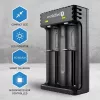 Baterijų įkroviklis everActive LC200 buitinis USB, 2 lizdų, Li-Ion, palaiko A/AA/AAA/AAAA/C/D, 5 V įvestis, 4,2 V išvestis, juodas