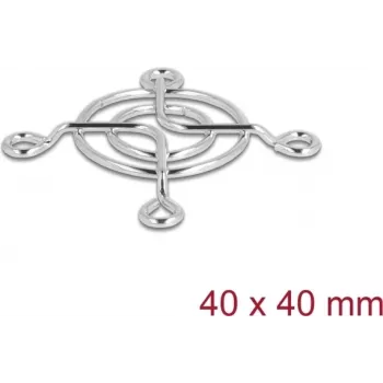 Ventiliatoriaus grotelės DELOCK 67304 metalinės, 53×53 mm, sidabrinės — kompiuterių aušinimo priedas