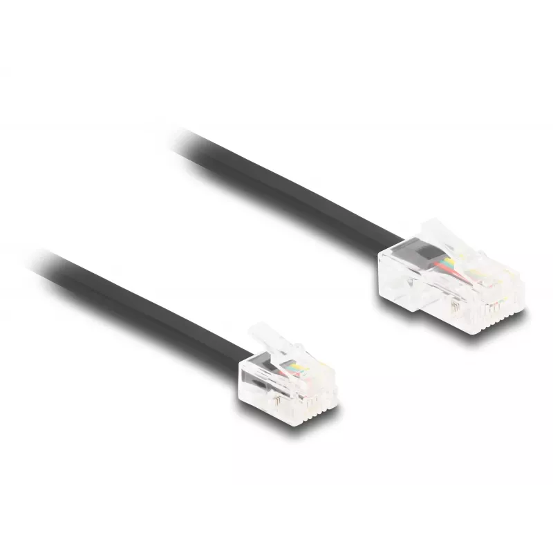 DeLOCK telefono laidas RJ45 kištukas – RJ11 kištukas, juodas, 3 m