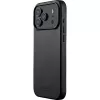 Mujjo Full Leather Case dėklas, skirtas iPhone 17 Pro Max, juodas