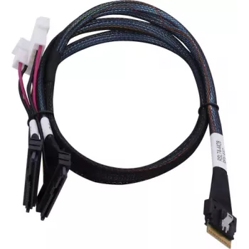 SAS laidas ADAPTEC Microchip Technology 2305500-R SlimSAS ×8 į 2×2SFF-8639 U.2, 0,8 m, juodas