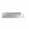 CHERRY DW 9100 plonas klaviatūra Pridedama pelė Universali RF belaidė + Bluetooth čekų, slovakų Sidabrinė