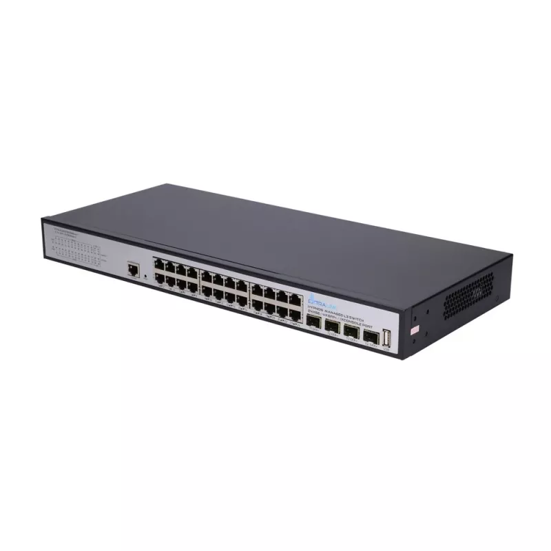 Extralink Hypnos jungiklis, 24x RJ45 1000Mb/s, 4x SFP+, L3, valdomas