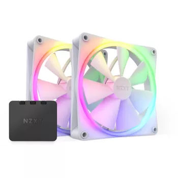 NZXT F140 RGB 140 mm dviguba pakuotė, balta
