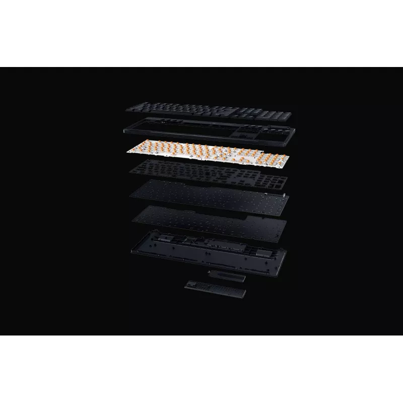 Žaidimų klaviatūra „Razer JuodaWidow V4 Low-profile Wireless“ — žemo profilio mechaniniai klavišai, „Bluetooth“ ir 2,4 GHz