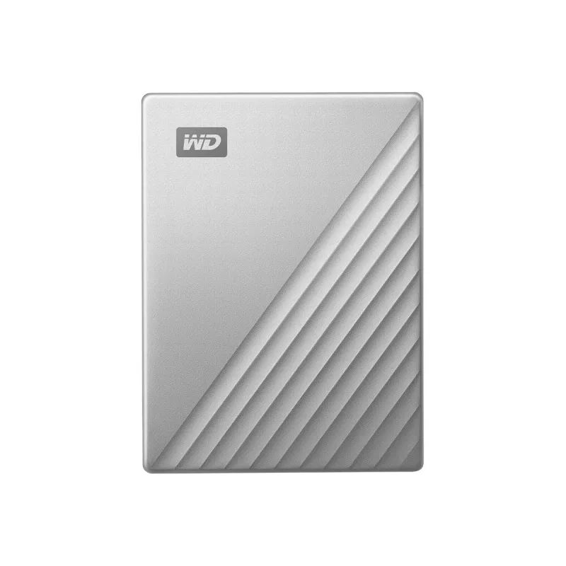 WD My Passport Ultra for Mac WDBKYJ0020BSL - Kietasis diskas - šifruotas - 2 TB - išorinis (nešiojamas) - USB 3.0 (USB-C jungtis) - 256 bitų AES - sidabrinis