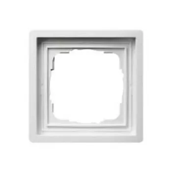 Sieninė plokštė / jungiklio dangtelis Gira 0211112, be varžtų, balta, 83,3×83,3 mm, 10,6 mm storio
