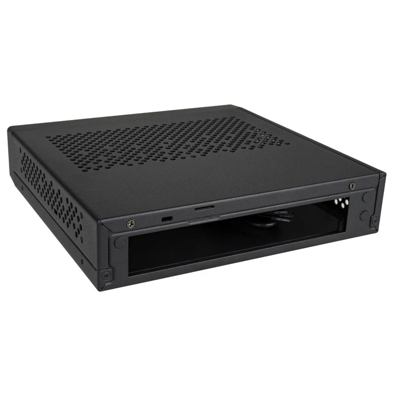 Akasa Cypher MX3 - Mini bokštas - PC - SGCC - Juodas - Plonas Mini-ITX - Kietasis diskas - Maitinimas (A-ITX38U3-M1B)
