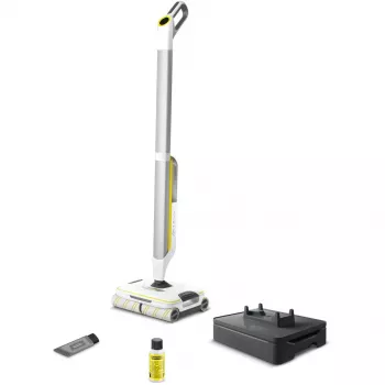 Elektrinė šluota Kärcher FC 8 Smart Signature Line baterija Wet Bagless Sidabrinė White Geltona