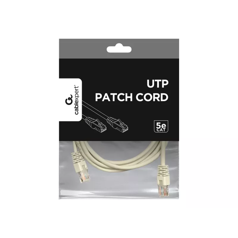 Gembird - Patch-Cable - RJ-45 (M) Zu RJ-45 (M) - 2 M - UTP - CAT 5e - Moulded - Pilka