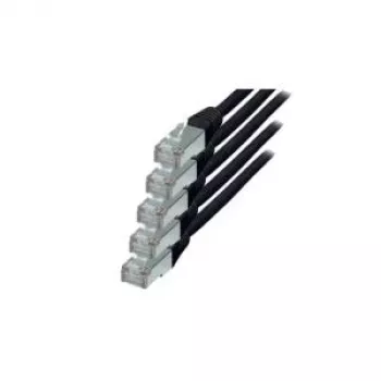 Tinklo kabelis S/CONN Juoda Cat6 S/FTP 0,5 m