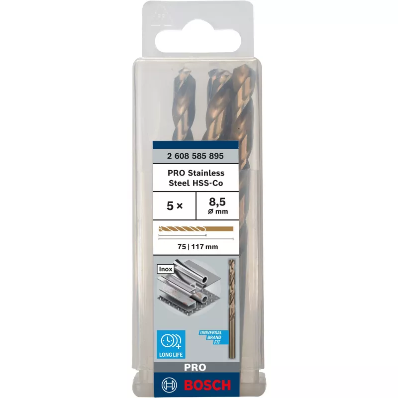 Kobalto sukimo grąžtai Bosch 2608585895 HSS 5 vnt. rinkinys