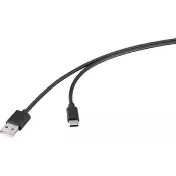 Renkforce USB kabelis USB 2.0 USB-A, USB-C® kištukas 2,00 m juodas RF-6830422 (RF-6830422)