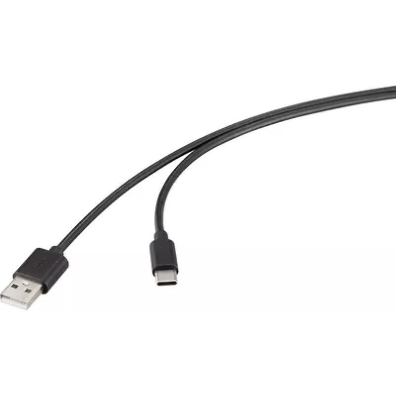 Renkforce USB kabelis USB 2.0 USB-A, USB-C® kištukas 2,00 m juodas RF-6830422 (RF-6830422)