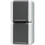 Kištukinis lizdas JUNG 822 W, 250 V 16 A, matmenys 75×58×151 mm, spalva Juoda/Balta