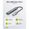 Goobay USB šakotuvas 74456 Type-A 5000 Mbit/s šviesiai pilkas
