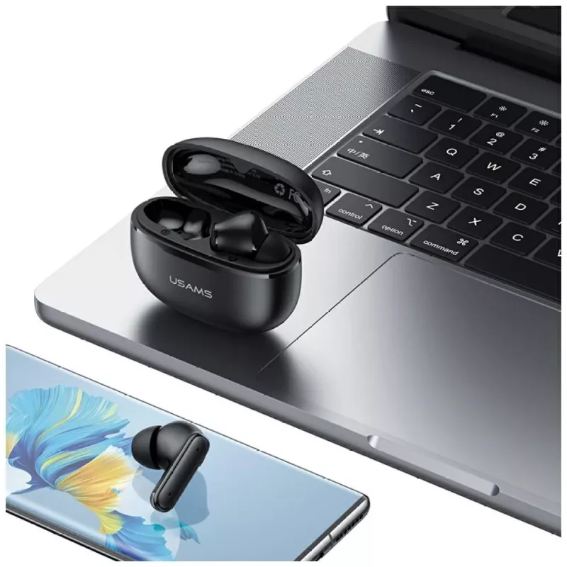 Bluetooth ausinės Usams E05 TWS juodos