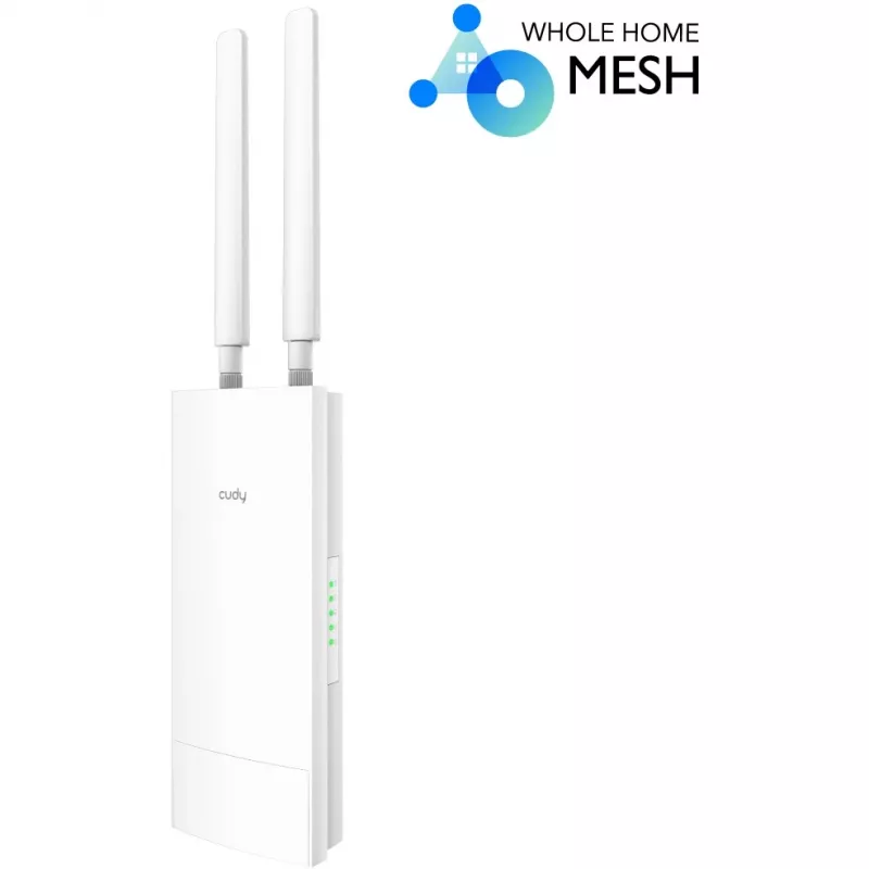 Prieigos taškas Cudy AP1300 Outdoor — dviejų juostų 2,4/5 GHz, 300/867 Mbps, IP65, PoE, 2 išorinės RP‑SMA antenos