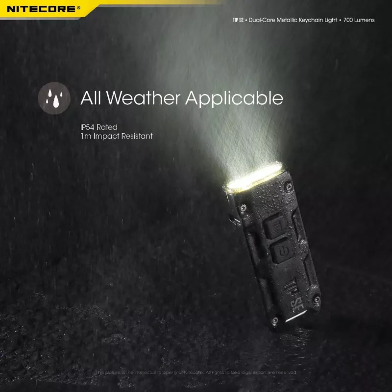 Nitecore TIP SE juodas rankinis LED žibintuvėlis