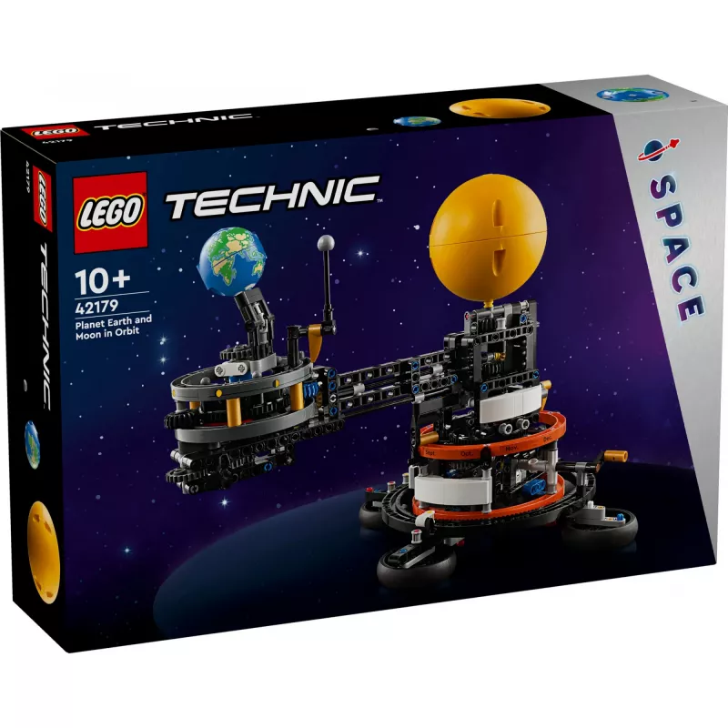 LEGO Technic Žemė ir Mėnulis Orbitėje Kosminiai Žaidimai Vaikams Nuo 10 Metų Saulės Sistemos Konstruktorius su Planetomis