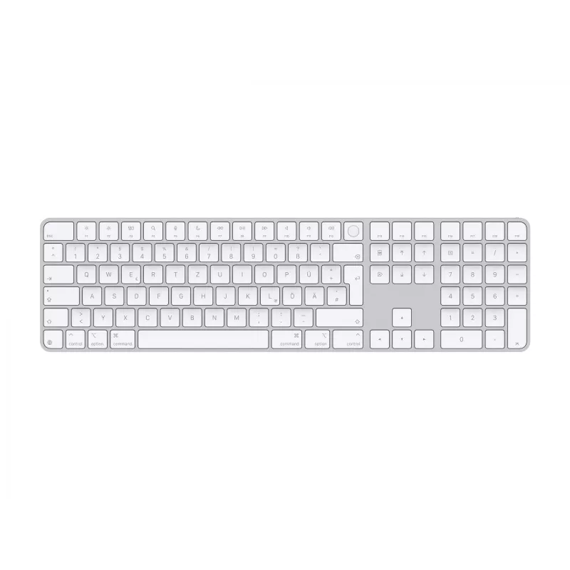 Klaviatūra Apple Magic MXK73D/A universali USB + Bluetooth QWERTZ vokiečių k. balta