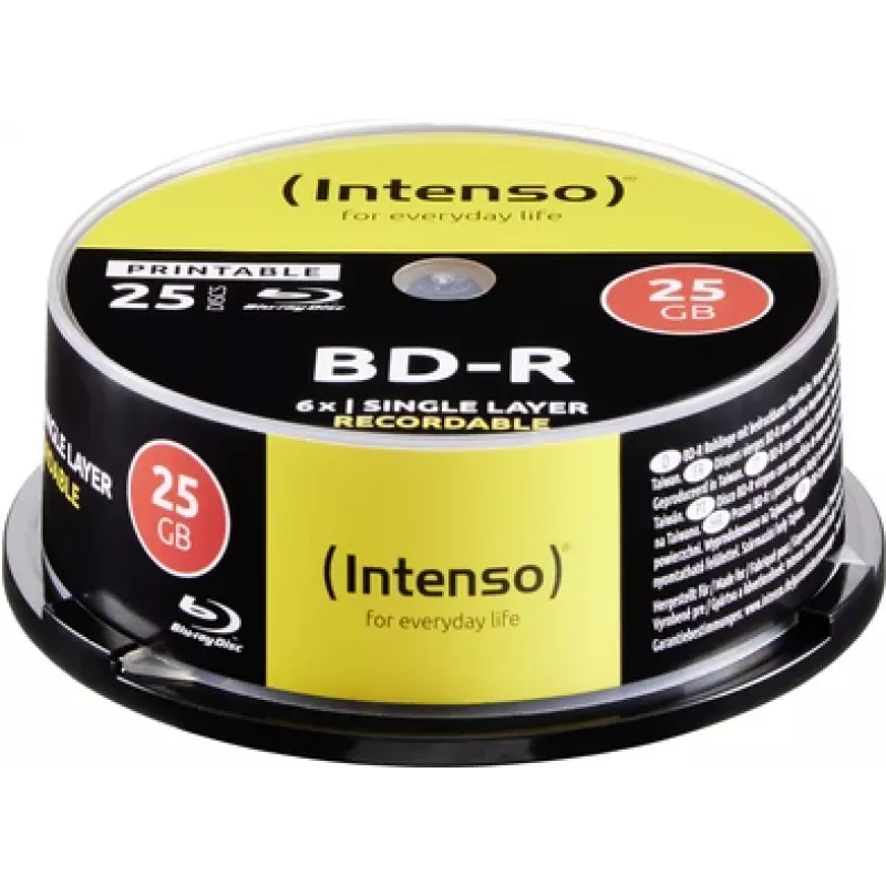 Optinis diskas BD-R 25GB INTENSO 5101114 spausdinamas 6x greitis