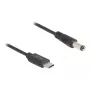 DeLOCK USB Type-C maitinimo laidas 1m 5,5 x 2,1 mm kištukas 5 V 1,5 A