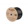 LANBERG tinklo kabelis Cat5e LCF5-21CU-0305-BK, F/UTP varinis, 305 m, 24 AWG, PE apvalkalas, juodas