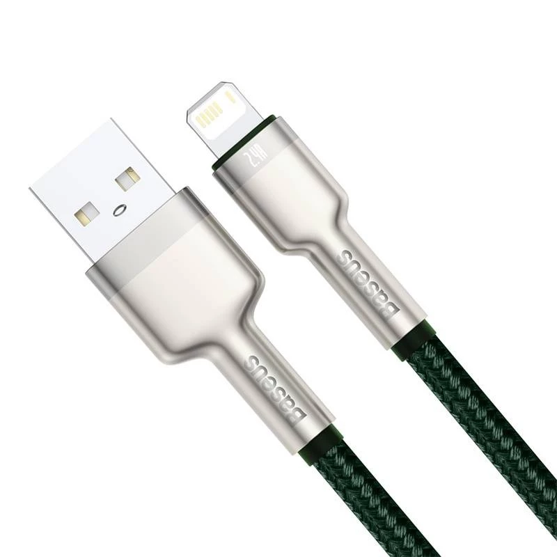 USB-A į Lightning laidas Baseus 1 m, žalias