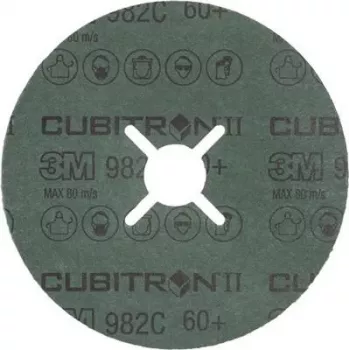 Abrasive Fiber Disc 3M Cubitron II 180 x 22 mm, grūdėtumas 80+, pakuotėje 25 vnt.