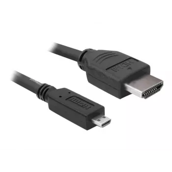 DeLOCK - Vaizdo / garso kabelis - HDMI - 32 AWG - HDMI, 19 kontaktų (M) - 19 kontaktų Micro-HDMI (M) - 3 m (82663)